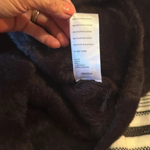 Free People Black Fuzzy Moonbeam women’s Medium - Picture 8 of 9